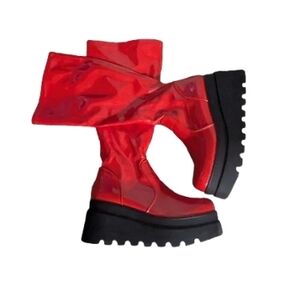 Dream Pairs Red Platform Boots